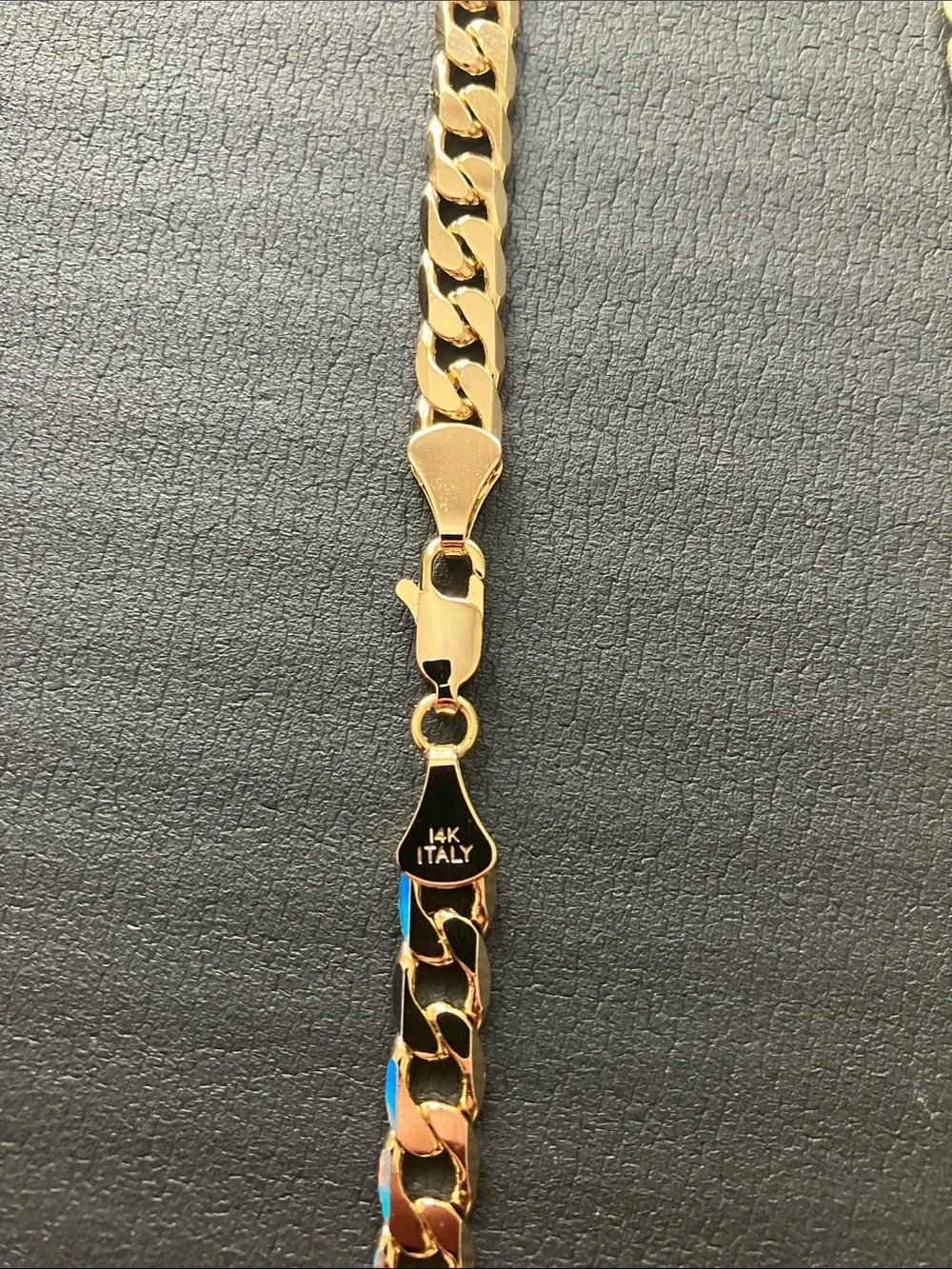 14k Yellow Gold Bonded Curb Chain Necklace 24”